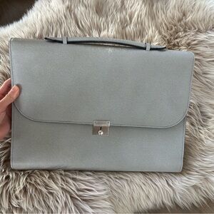 Valextra Light Gray Laptop Bag